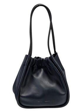 Proenza Schouler Large Ruched Leather Expandable Top Handle Shoulder Bag Tote